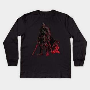 Dark Soul Knight of the Abyss Kids Long Sleeve T-Shirt